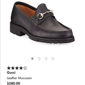 Mens Gucci leather moccasins